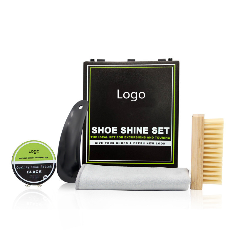 Shoe Shine Set With Soild Shoe Polish Shoe Horn